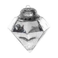 PTMD Dekohnger 'Diamant' aus Glas silber 24 cm