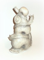 Schneckenfamilie aus Polyresin 30 cm