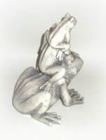 Froschfamilie aus Polyresin 24 cm