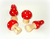 Fliegenpilz aus Holz 4er-Set
