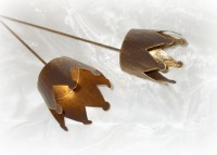 Deko-Stecker 'Krone' aus Metall gold 2er-Set