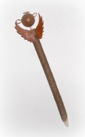 Engel 'Karla' aus Holz und Metall mit Rostfinish 32 cm