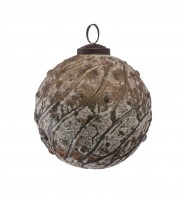 PTMD Christbaumkugel aus Glas grn-gold 10 cm
