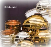 PTMD Christbaumkugel 'Darrell' aus Glas silber 10 cm