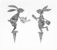 Dekostecker 'Ina und Ulrich' Zink 2er-Set