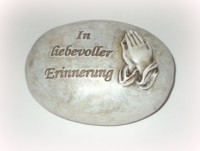 Gedenkstein 'In liebevoller Erinnerung' aus Polyresin 10 cm