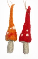 Dekohnger 'Pilze' aus Filz und Holz 2er-Set