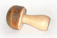 Pilz aus Holz gold 13 cm