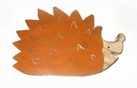 Igel aus Holz und Metall 20 cm
