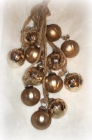 Christbaumschmuck 'Kugel' aus Glas bronze 12er-Set