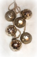 Christbaumschmuck 'Kugel' aus Glas gold 6er-Set