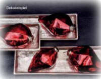 PTMD Christbaumschmuck 'Diamond' aus Glas rot 7,5 cm