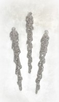 PTMD Dekohnger 'Eiszapfen' aus Glas 17 cm 3er-Set