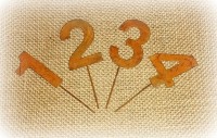 Dekostecker 'Adventszahlen' aus Metall mit Rostfinish 4er-Set