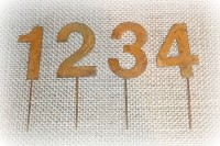 Dekostecker 'Adventszahlen' aus Metall mit Rostfinish 4er-Set
