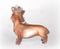 PTMD Dekohnger 'Weihnachtshund Dackel' aus Polyresin 9 cm