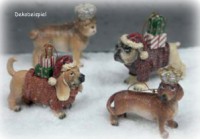 PTMD Dekohnger 'Weihnachtshund Bulldog' aus Polyresin 10,5 cm