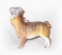 PTMD Dekohnger 'Weihnachtshund Mops' aus Polyresin 9 cm