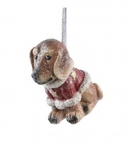 PTMD Dekohnger 'Weihnachtshund Retriever' aus Polyresin 6,5 cm