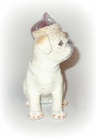PTMD Dekohnger 'Weihnachtshund Mops' aus Polyresin 9 cm