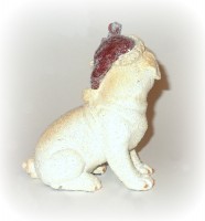 PTMD Dekohnger 'Weihnachtshund Mops' aus Polyresin 9 cm