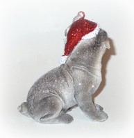 PTMD Dekohnger 'Weihnachtshund Mops' aus Polyresin 8,5 cm