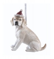 PTMD Dekohnger 'Weihnachtshund Retriever' aus Polyresin 9,5 cm