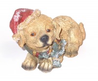 PTMD 'Weihnachtshund' aus Polyresin 16,5 cm