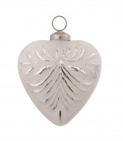 PTMD Christbaumschmuck 'Herz Ray white' aus Glas 10 cm