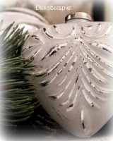 PTMD Christbaumschmuck 'Herz Ray white' aus Glas 10 cm