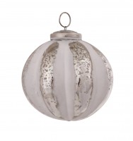 PTMD Christbaumkugel 'Ray white' aus Glas 10 cm