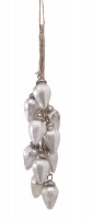 PTMD Christbaumschmuck 'Zapfen' aus Glas silber 10er-Set
