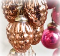 PTMD Christbaumschmuck 'Zapfen' aus Glas kupfer 10er-Set