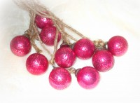 PTMD Christbaumschmuck 'Kugeln' aus Glas pink 10er-Set