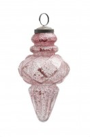 PTMD Christbaumschmuck 'Kegel Dewy pink' aus Glas 13 cm
