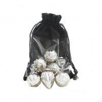 PTMD Christbaumschmuck aus Glas silber 12er-Set
