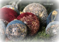 PTMD Christbaumkugel 'Velvet' aus Glas blau 8 cm