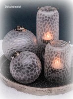 PTMD Christbaumkugel 'Frosted' aus Glas 7,5 cm