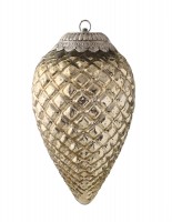 PTMD Dekohnger 'Zapfen' aus Glas gold 30 cm