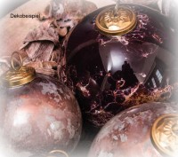 PTMD Christbaumkugel 'Zoey Copper Marble' aus Glas 7,5 cm