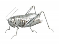 PTMD Dekoobjekt 'Heuschrecke' aus Metall silber 21,5 cm