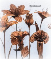 PTMD Gartenstecker 'Lilie' aus Metall mit Rostfinish 64 cm