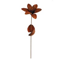 PTMD Gartenstecker 'Lilie' aus Metall mit Rostfinish 67 cm