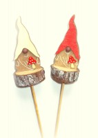 Dekostecker 'Wichtel' aus Holz 2er-Set