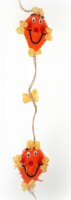 Girlande 'Drachen' Jute orange 160 cm