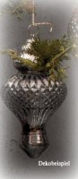 PTMD Dekohnger 'Ornament' aus Glas grau 19 cm