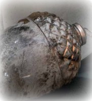 PTMD Dekohnger 'Eichel' aus Glas silber-gold 14 cm