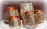 PTMD Windlicht 'Spark silver' aus Glas 10 cm