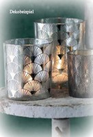 PTMD Teelichtglas 'Kicky' aus Glas 8 cm