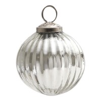 PTMD Christbaumkugel 'Livia' aus Glas silber 8 cm